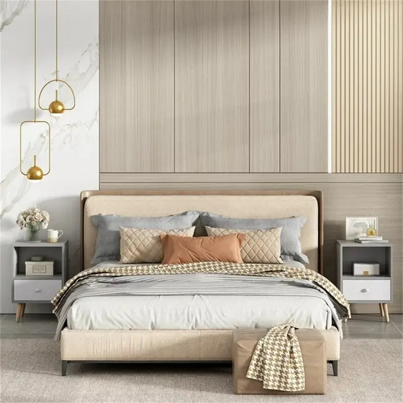 2-Piece Nightstand Set with Drawer and Open Shelf