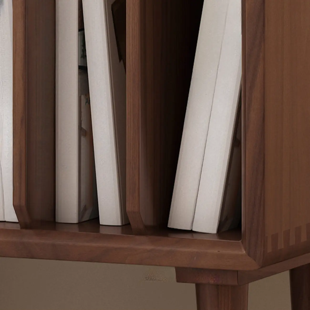 Vertical White Wood Multi-shelves Display Bookcase