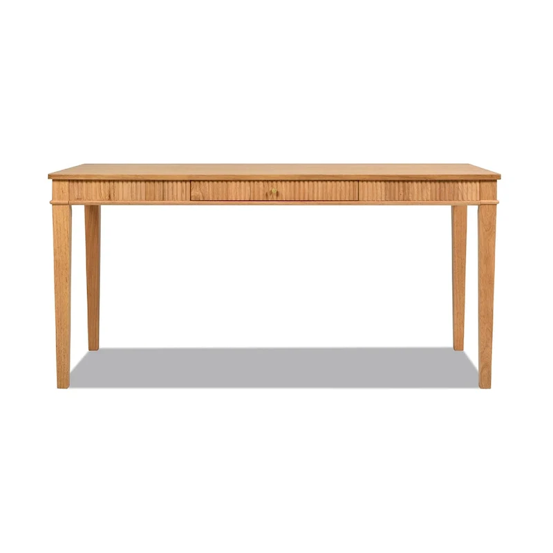 Dumont 63 Fluted Rubberwood Home Office Desk