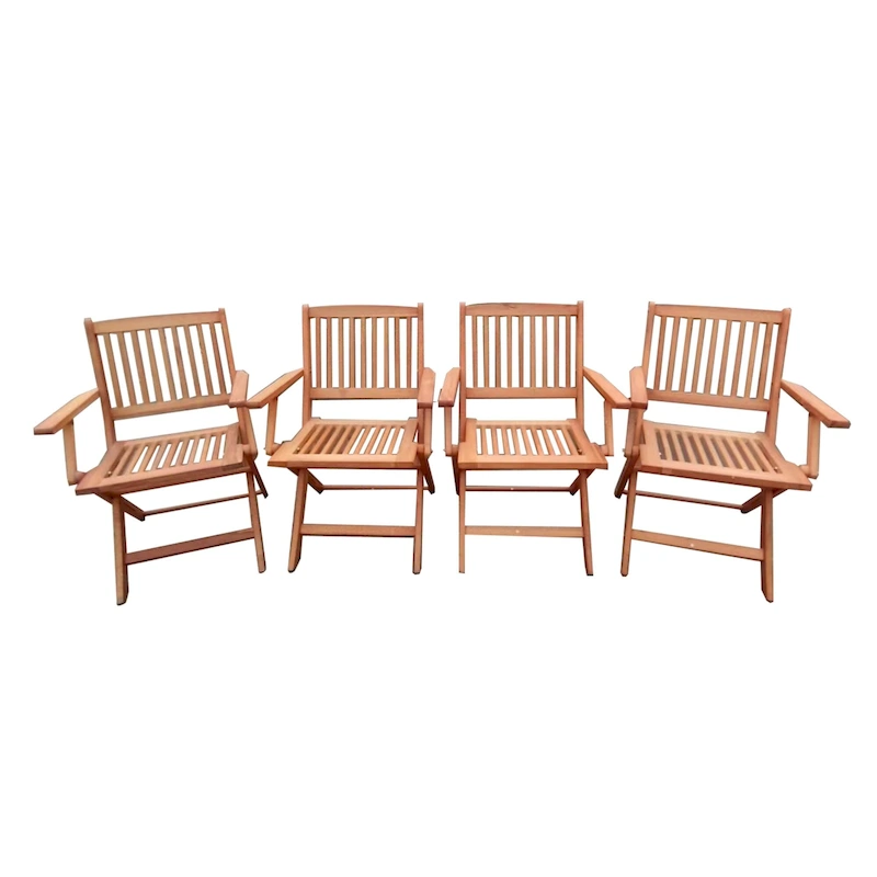 Wood Folding Chair Set of 4