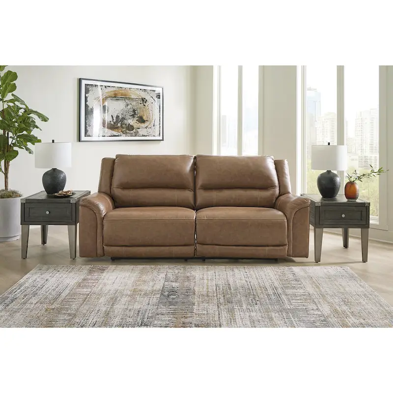Power Reclining Sofa - Caramel, 92 W x 40 D x 42 H