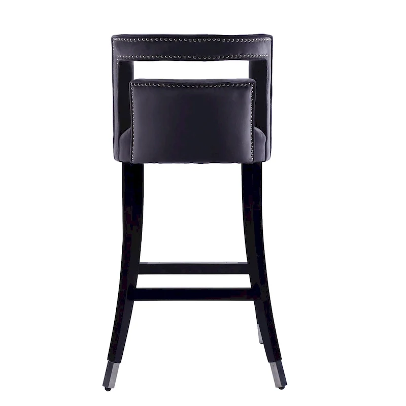 Suede Velvet Barstool with nailheads Dining Room Chair