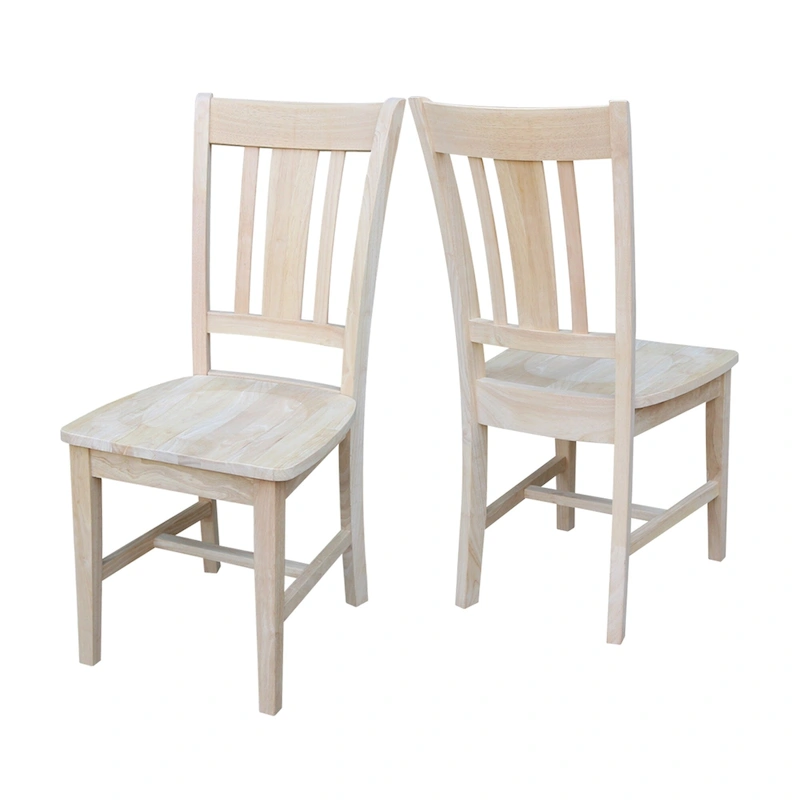 International Concepts Solid Wood San Remo Splatback Chairs, Set of 2