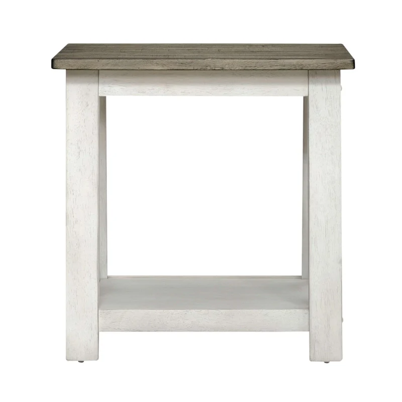 Laurel Bluff Antique White End Table