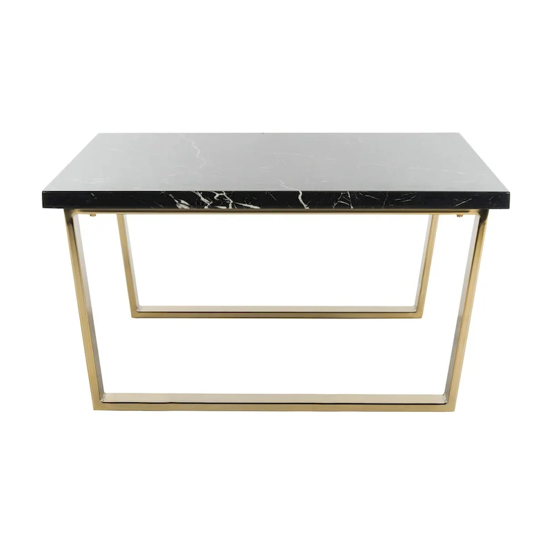 SAFAVIEH Bea Black/ Brass Square Coffee Table - 31.5  x 31.5  x 15.8  - 32Wx32Dx16H