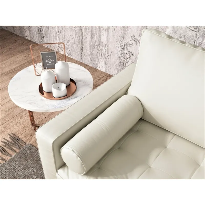 US Pride Lopez Faux Leather Mid-century Modern Loveseat