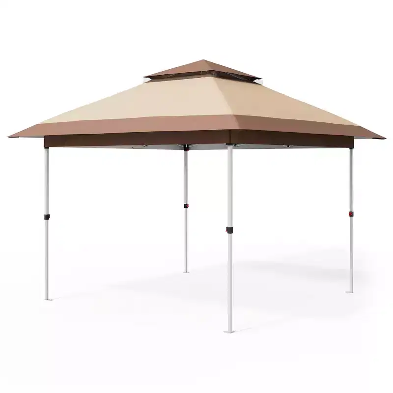 GustoWave 10x10 Ft Pop-Up Gazebo, Instant Waterproof Canopy Tent with Mosquito Netting & Sidewalls, Outdoor Shelter for Patio Garden