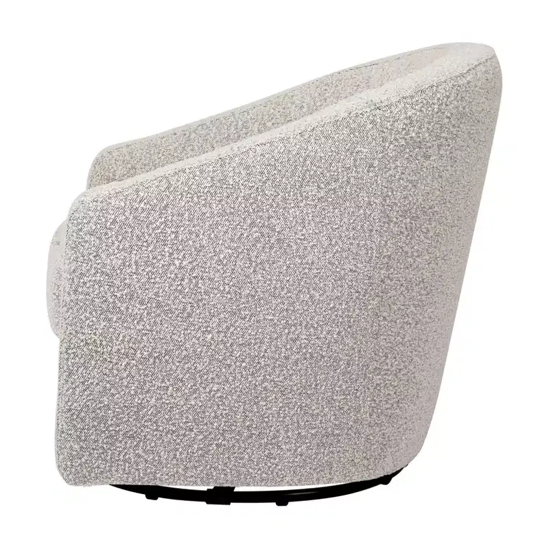 Swivel Glider Chair with 360° Rotation, Upholstered Seat, 30.5