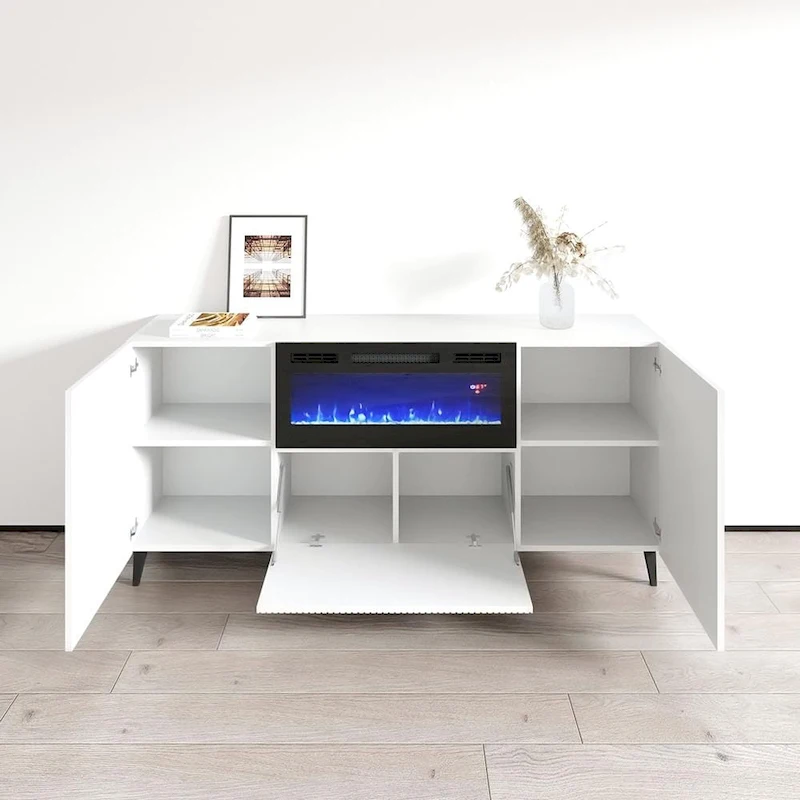 Pafos BL-EF Electric Fireplace 71 Sideboard