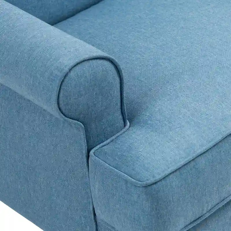 Set of 2 Elegant Living Room Wing Back Arm Chair Upholstered Accent Chair