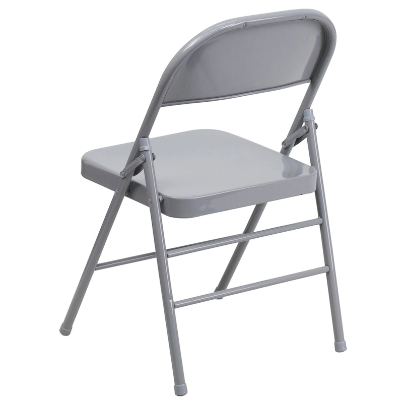 4 Pack Triple Braced & Double Hinged Metal Folding Chair