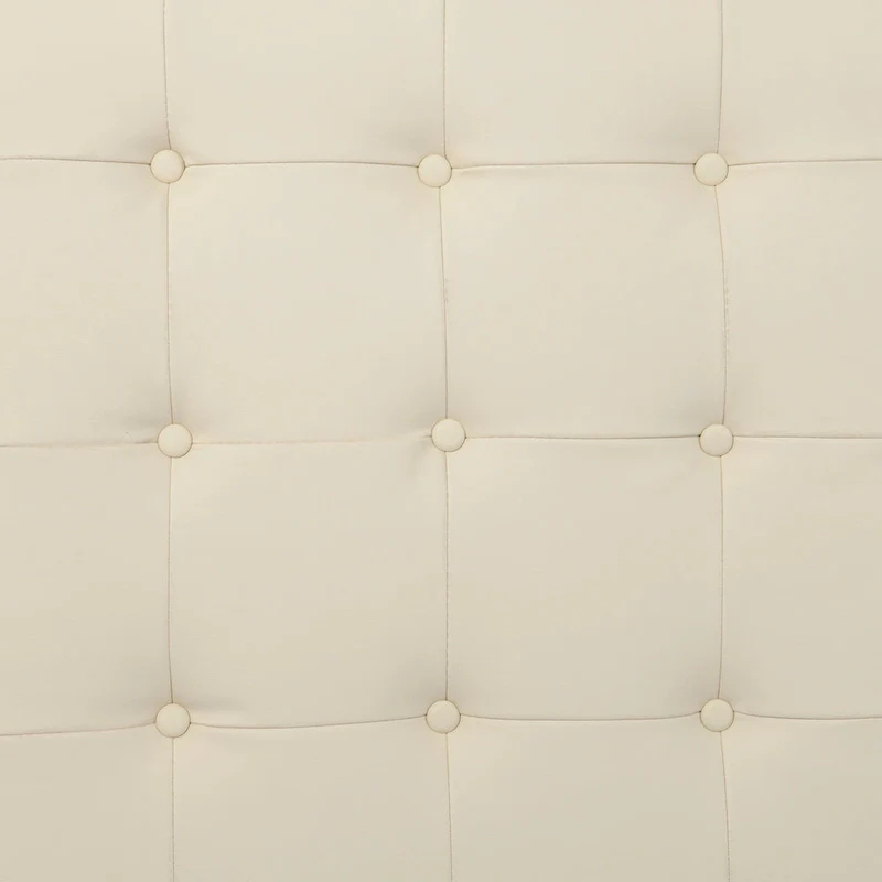 SEI Furniture Healy Faux Leather Tufted Ottoman