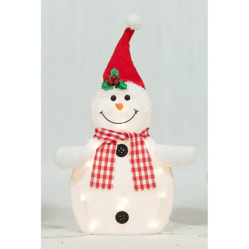 Set of 3 UL Plush Snowman Family Sculpture