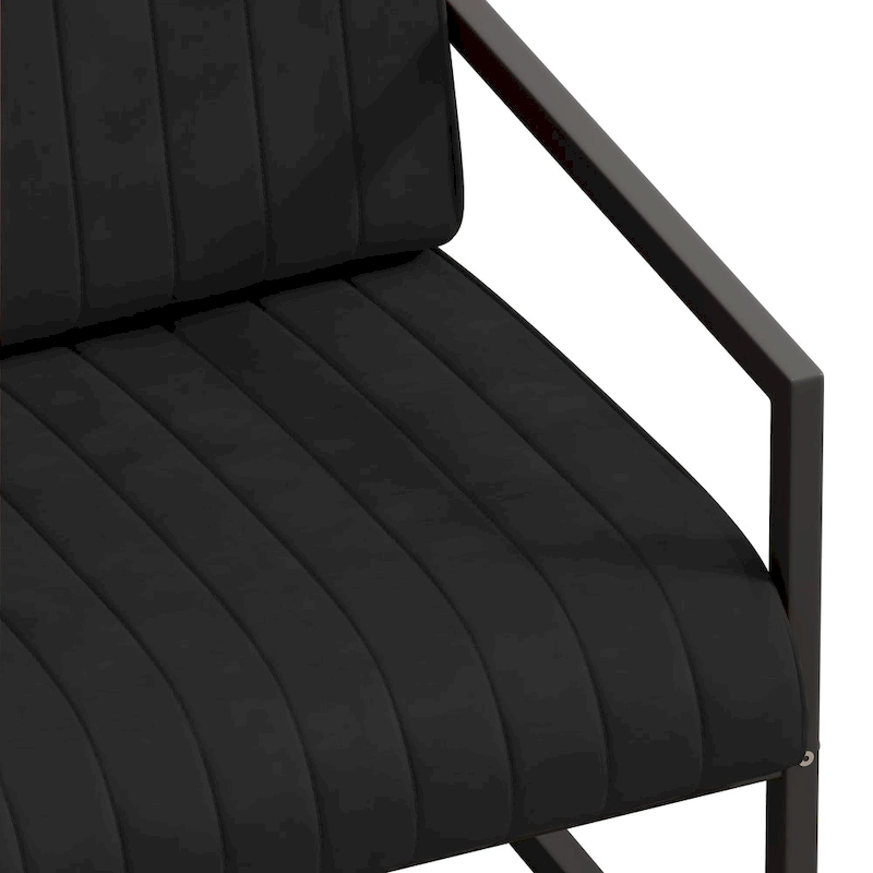 PU Leather Feature Armchair with Thick Padded Backrest