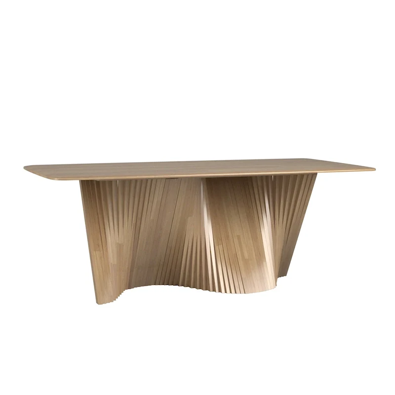 Norvik Wave Base Solid Wood Dining Table