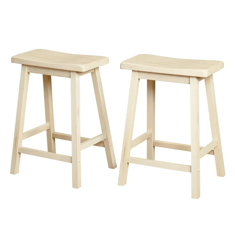 Marney Rubberwood 24-inch Counter-height Bar Stools (Set of 2)