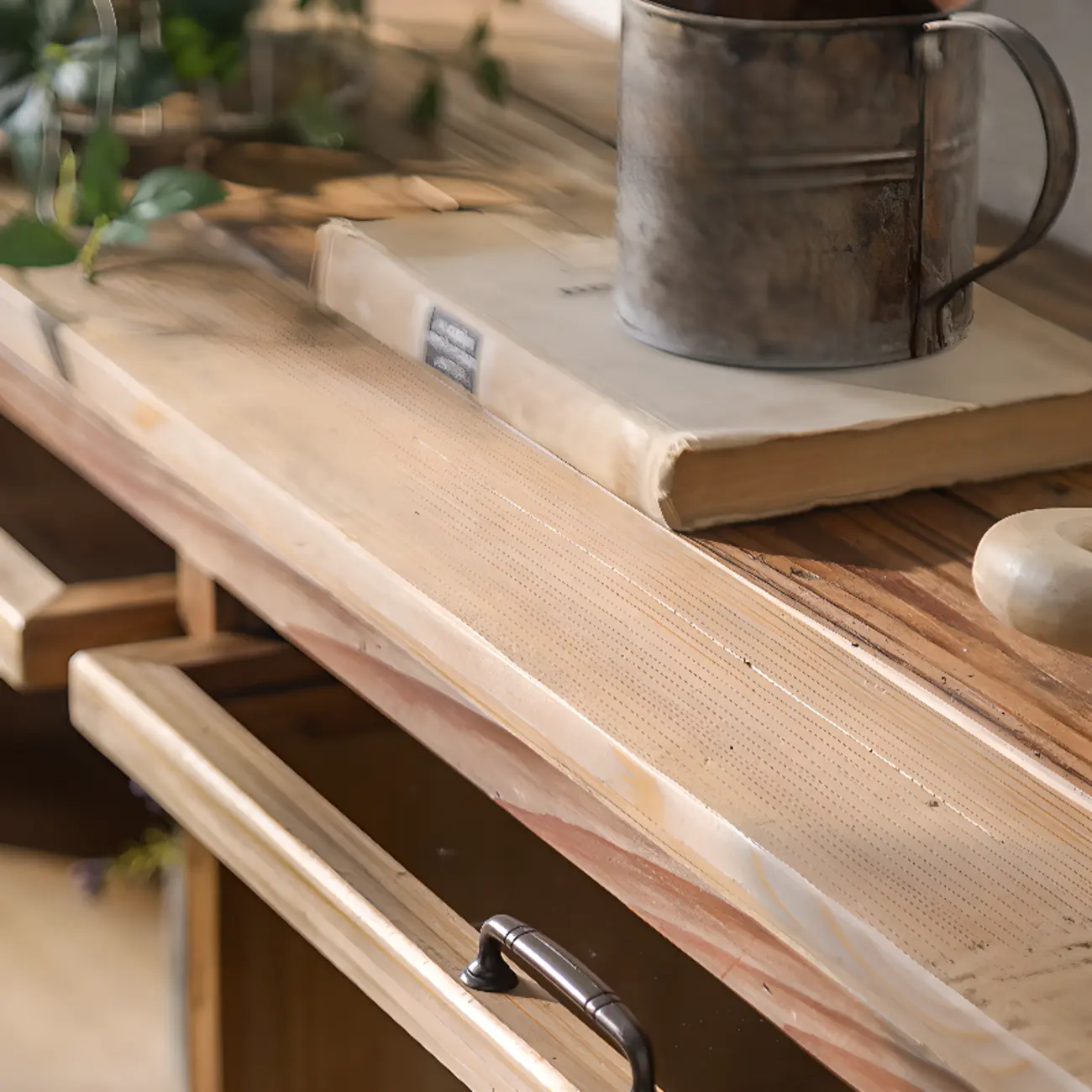 Traditional Multi-Shelves Brown Wooden Flip-Up China Cabinet
