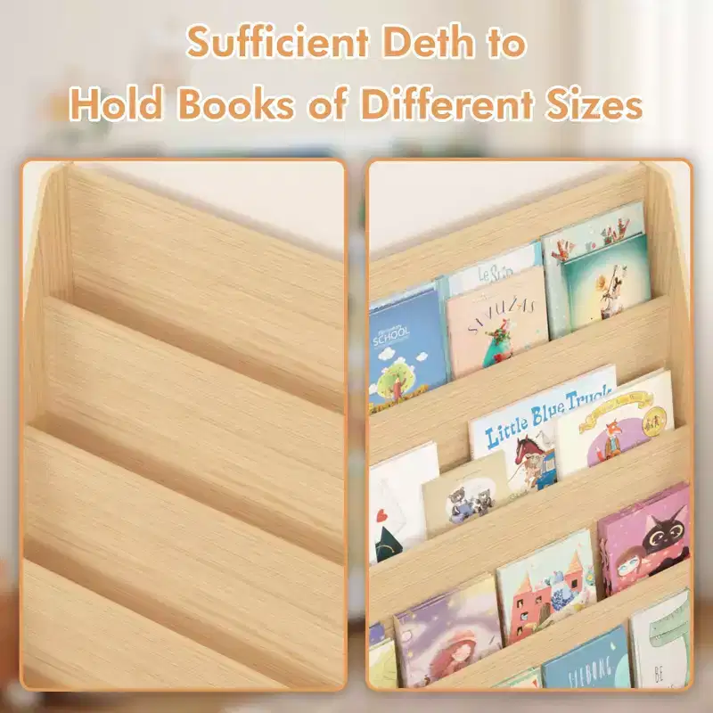 GDFStudio Zee Modern 4-Tier Kids Bookshelf