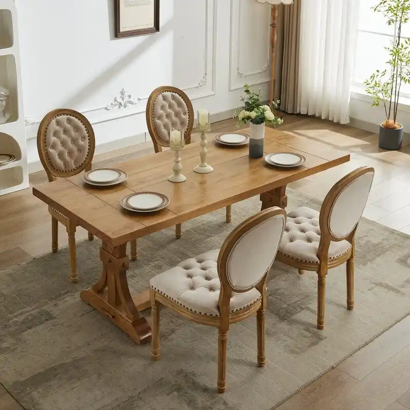 French Dining Chair with Nailhead Trim Set of 4