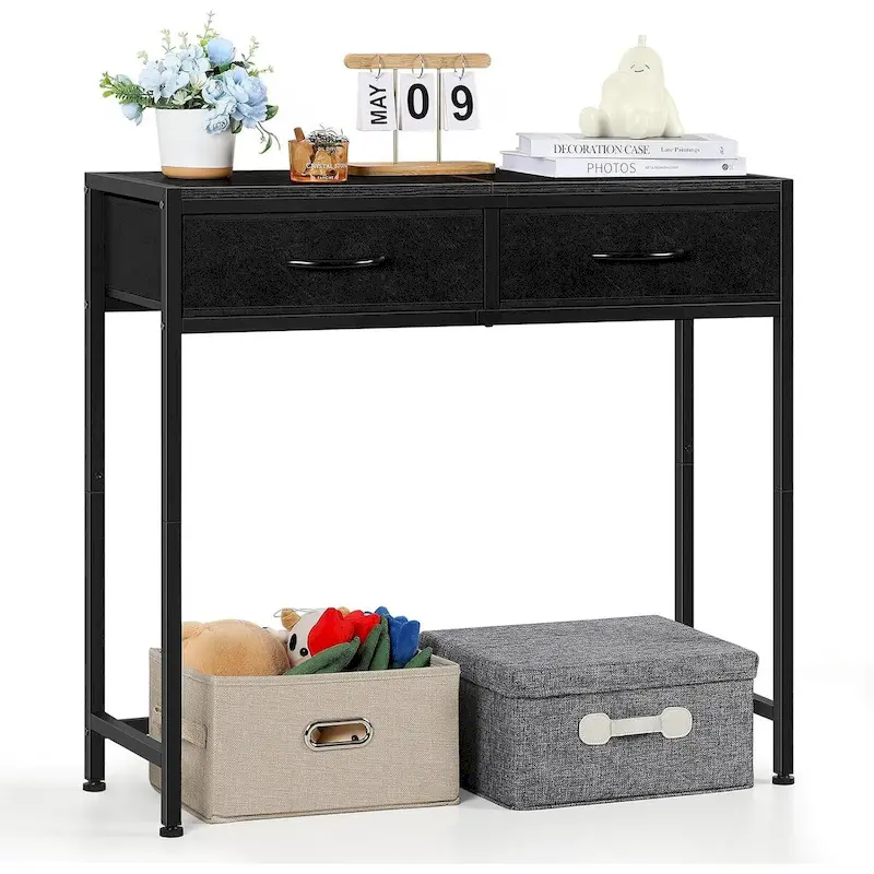 33.5 Modern Narrow Console Table with Drawers