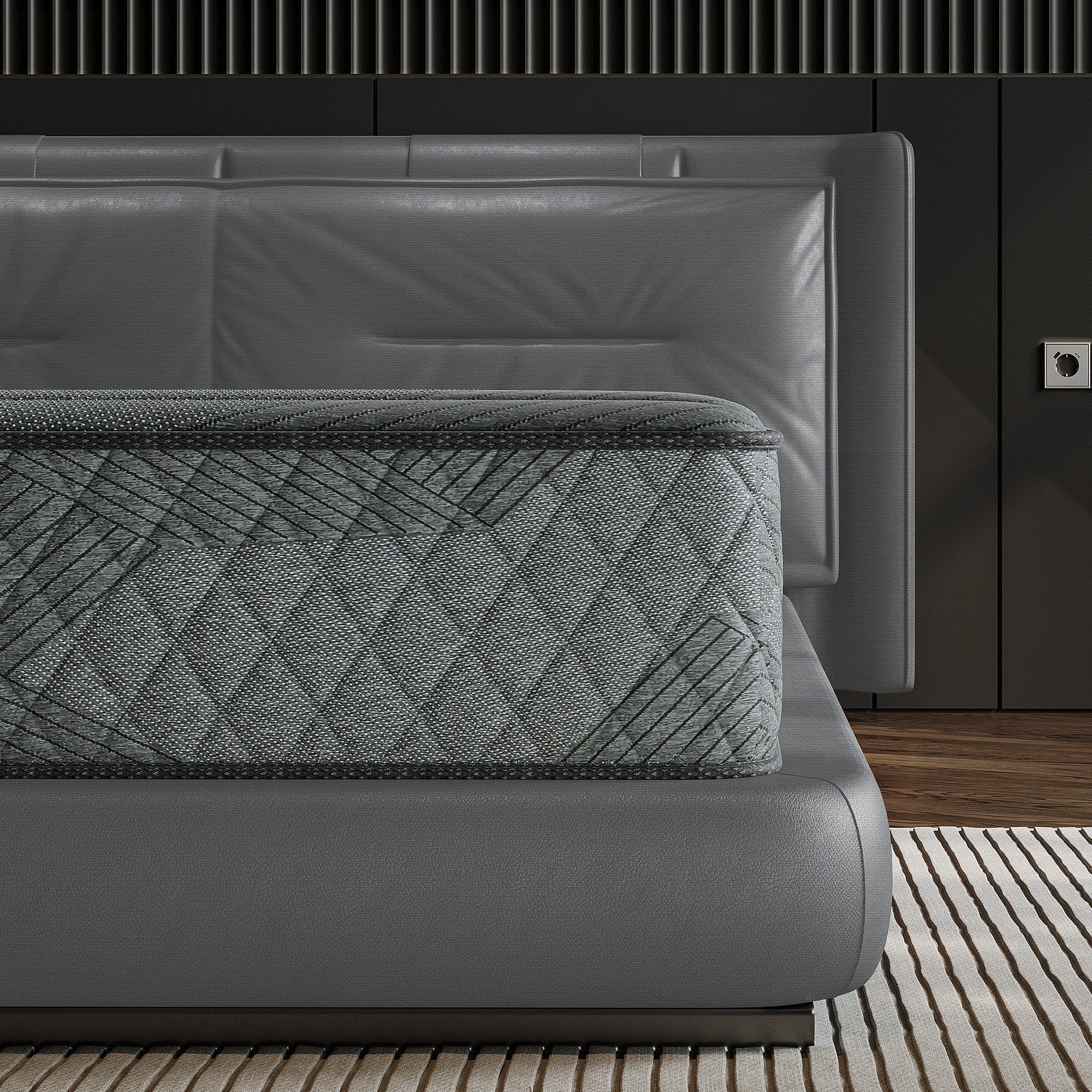 SweDrea Plush Hybrid Memory Foam 8/12 in.Cooling Breathable Mattress with CertiPUR-US, SGS and OEKO-TEX