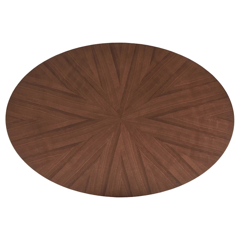 Rondo Walnut Finish Oval Dining Table by iNSPIRE Q Modern