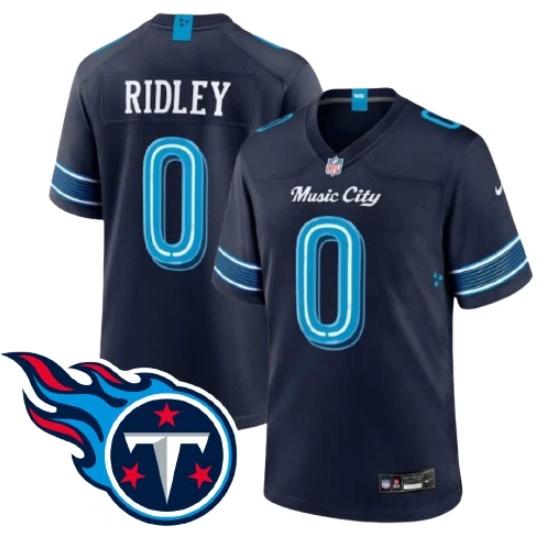 Tennessee Titans Calvin Ridley Navy 2026 Rivalries Collection Stitched Limited Jersey