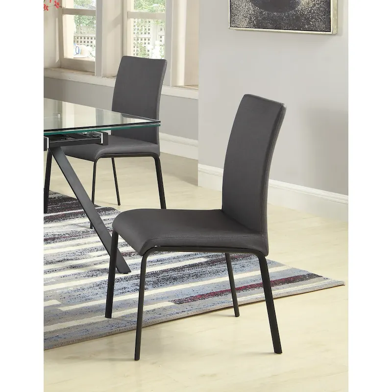 Somette Amanda Curved Back Dining Chair in Ash, Set of 4