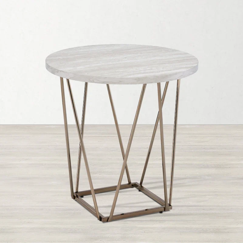 Steve Silver Ravine Marble Top Side Table