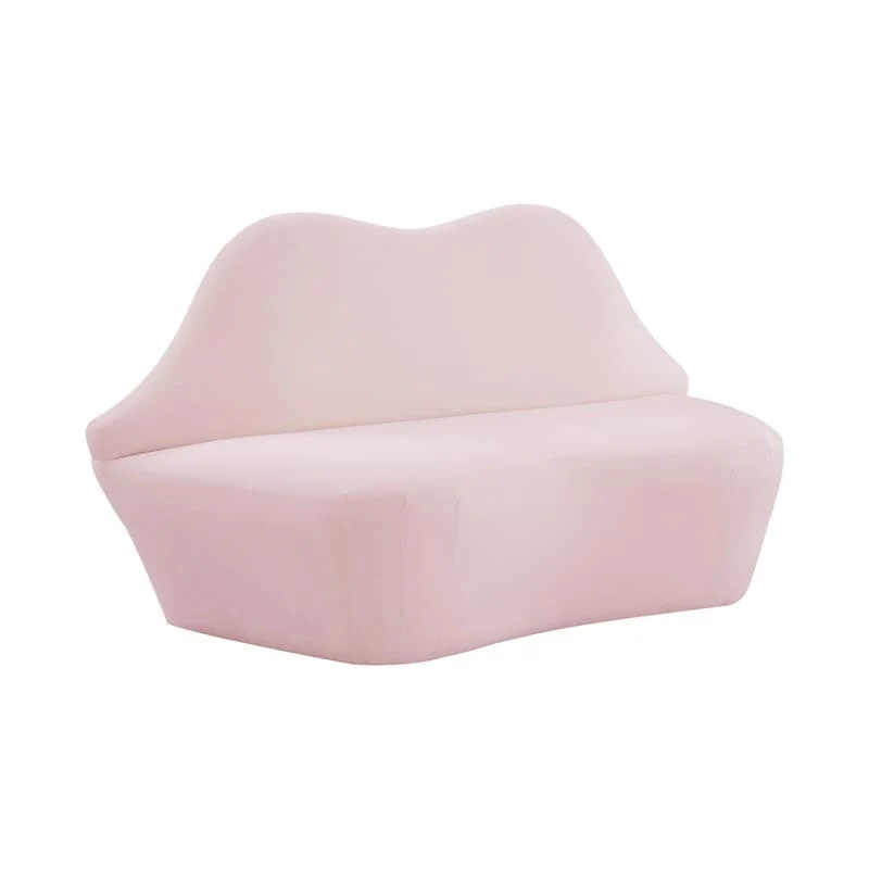Lips Velvet Settee - 67.7 W x 29.1 D x 36 H