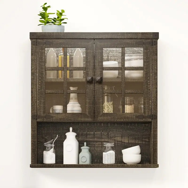 Farmhouse Bathroom Wall Cabinet, Over The Toilet Storage Cabinet