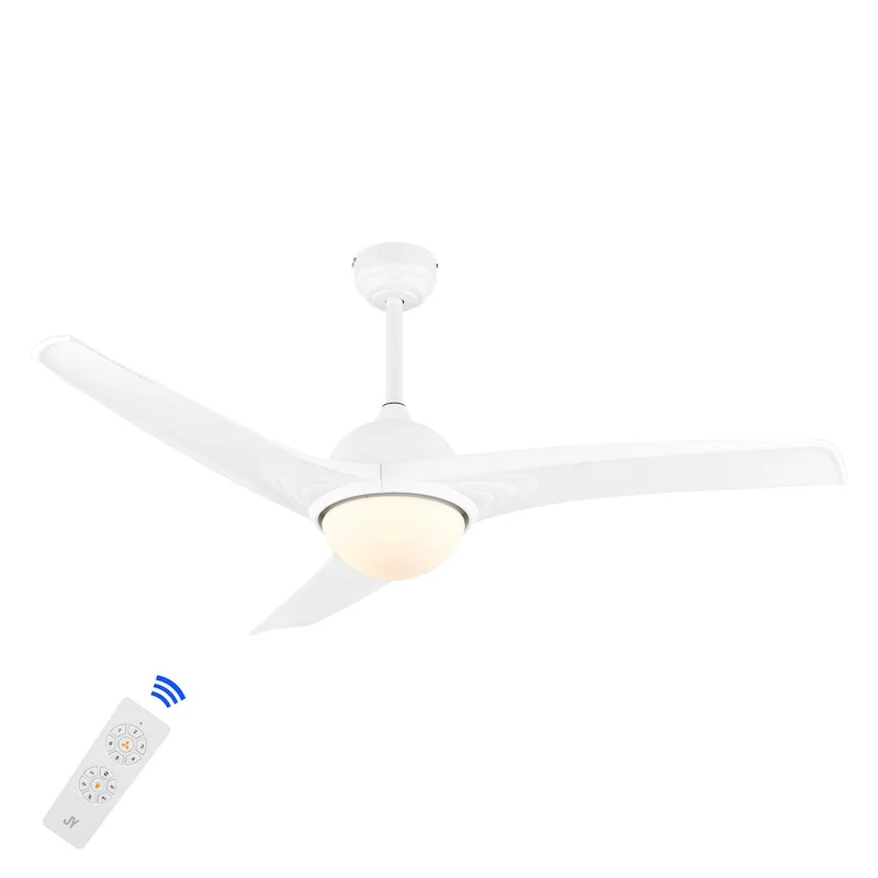 Aviator 52  1-Light Industrial Iron/Plastic Mobile-App/Remote-Controlled 6-Speed Propeller LED Ceiling Fan, by JONATHAN Y