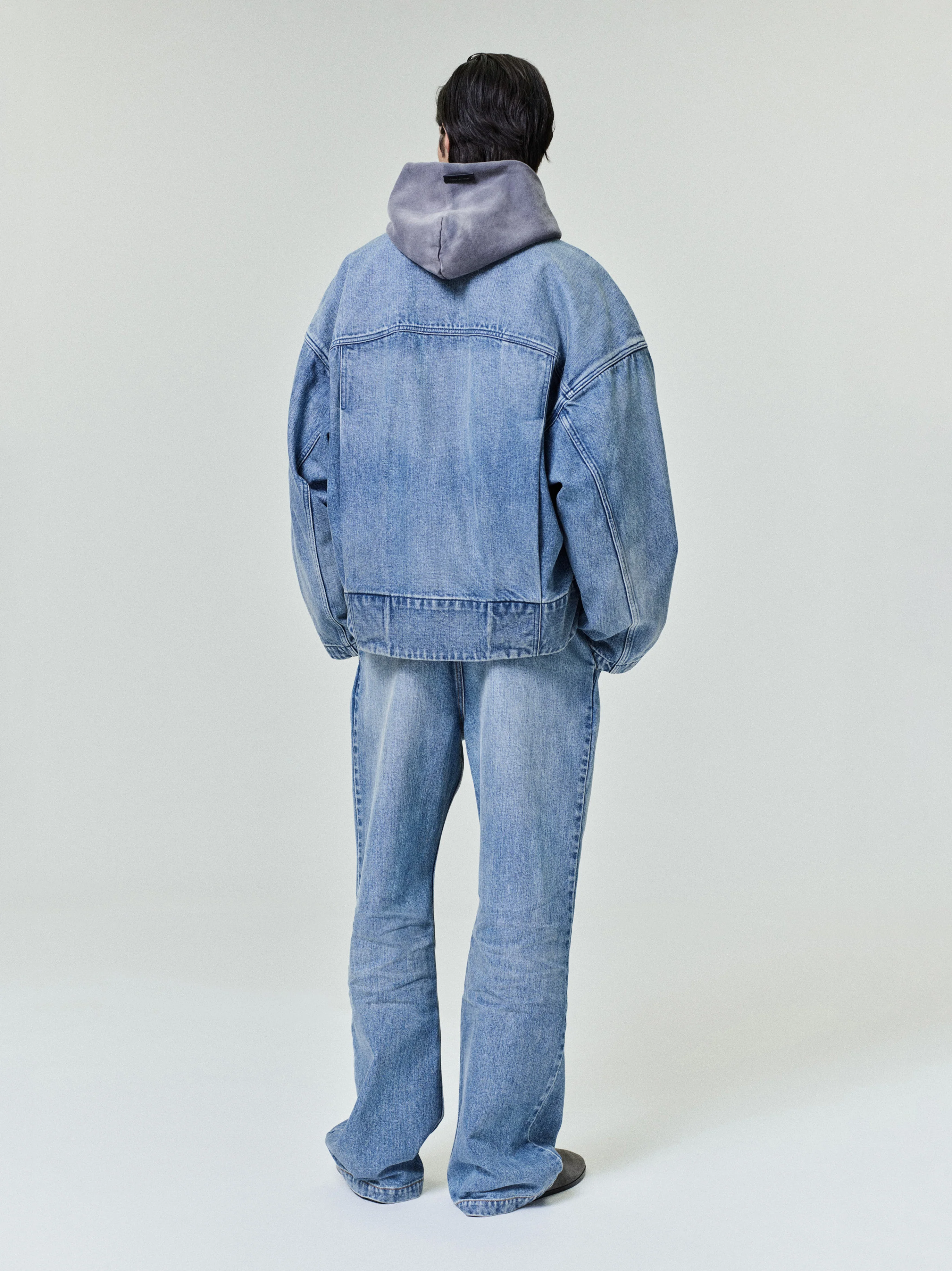 Denim Lapelless Jacket
