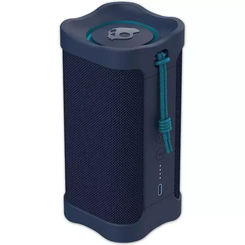 Skullcandy Terrain XT Wireless Bluetooth Speaker - IPX7 Waterproof, Portable, 14 Hour Battery, Nylon Wrist Wrap, & True Wireless Stereo, Navy