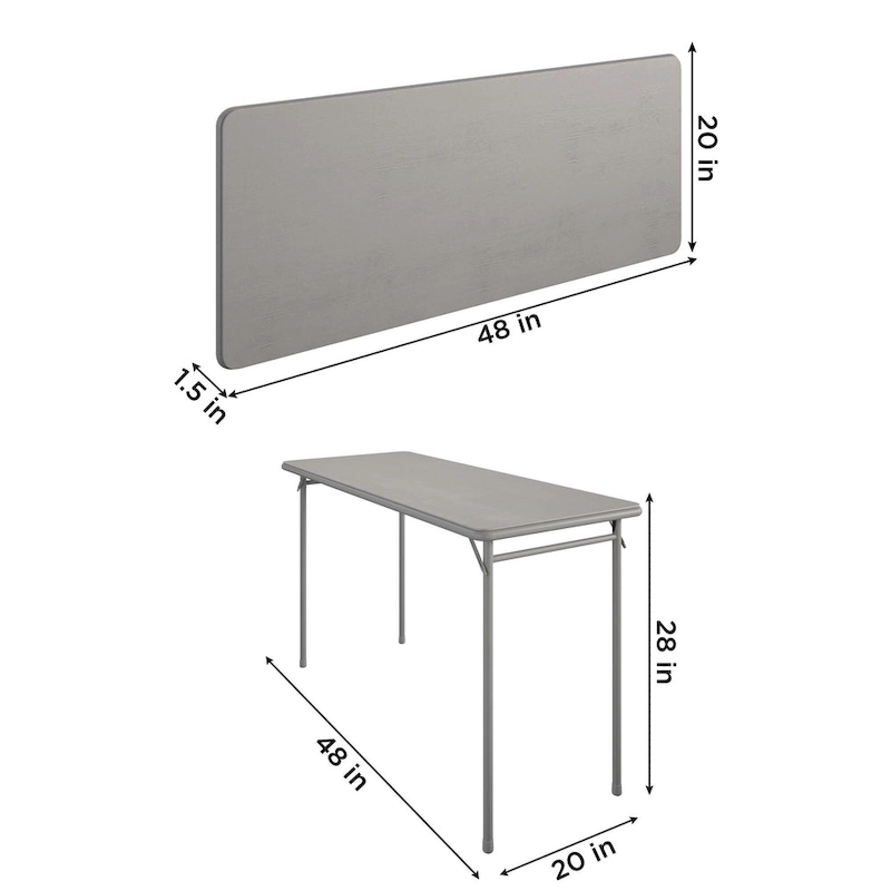 COSCO 20 x 48 Vinyl Top Folding Table
