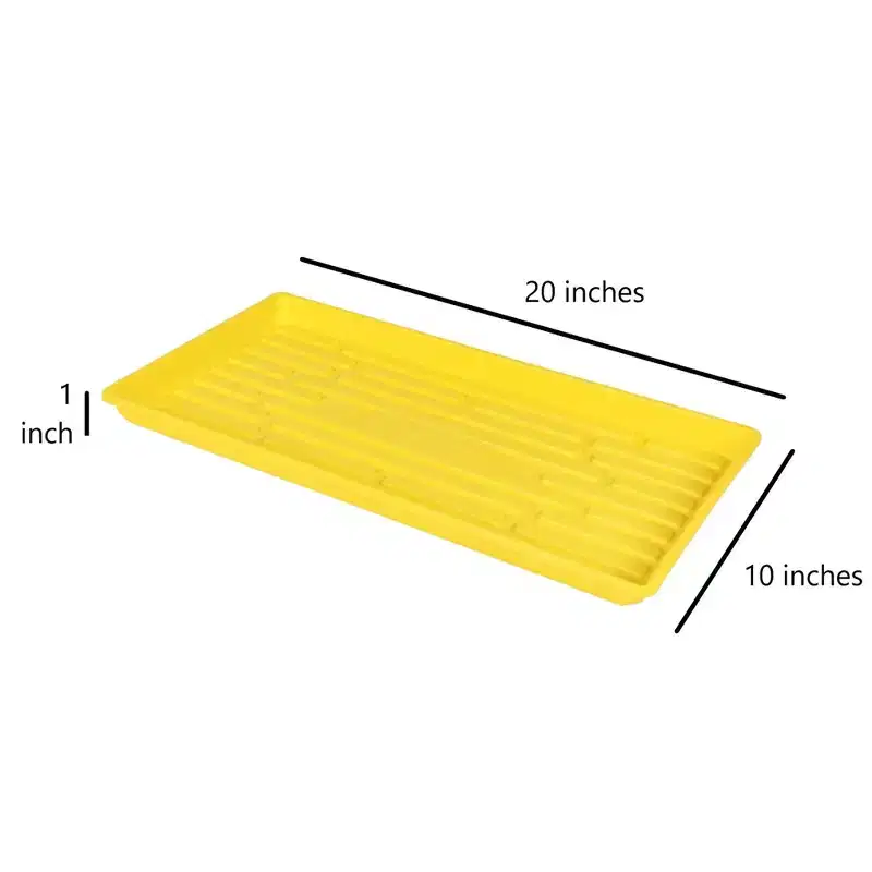 SUNPACK 10 x 20 Heavy Duty Shallow Plastic Seed Starting Tray, 1