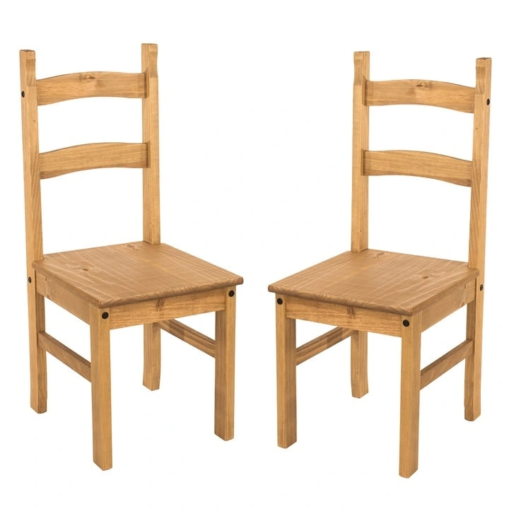 Solid Wood Dining Chairs (Set of 2) Farmhouse - Corona Collection