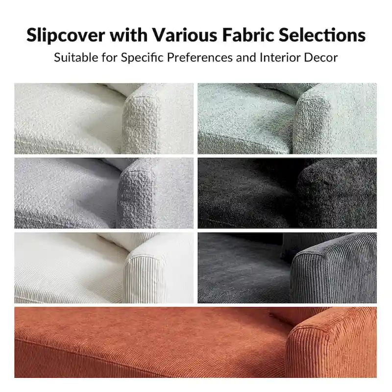 Volkhard 80.5 Modern Slipcovered Sofa With Removable Back Cushion By HULALA HOME