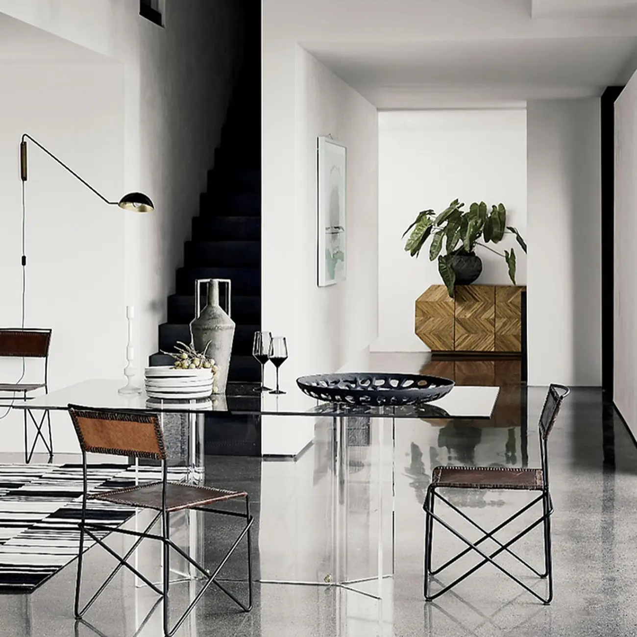 Modern Adjustable Iron Wall Mount Lamp with Dome Shade