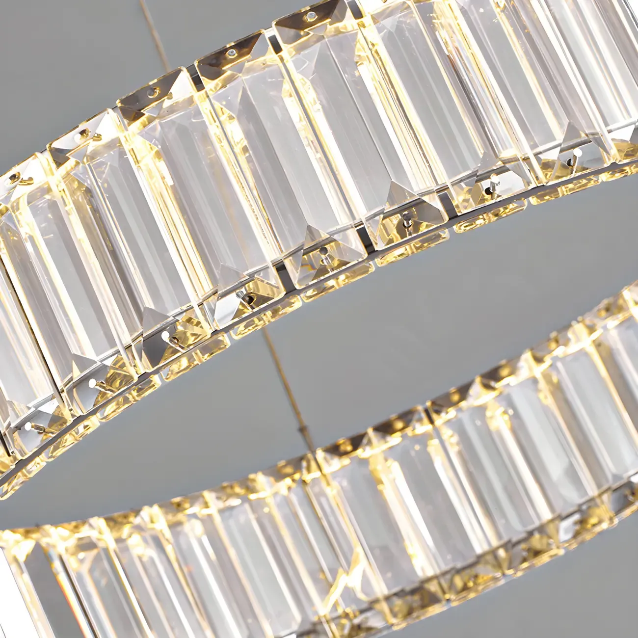 Dining Area Modern Crystal LED Ring Pendant