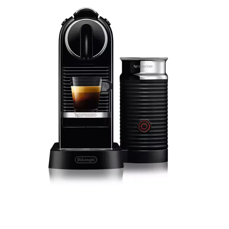 Nespresso Citiz #38; Milk Coffee Maker and Espresso Machine by DeLonghi: 19 Bars Pressure, Automatic Shut-Off, Black