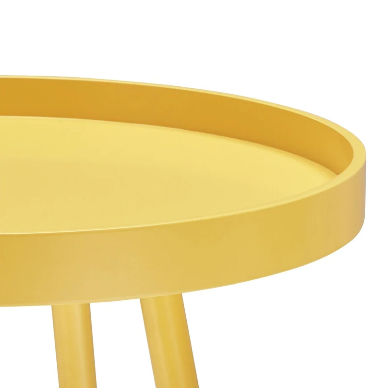 Paint-Dipped Round Tray-Top Side Table