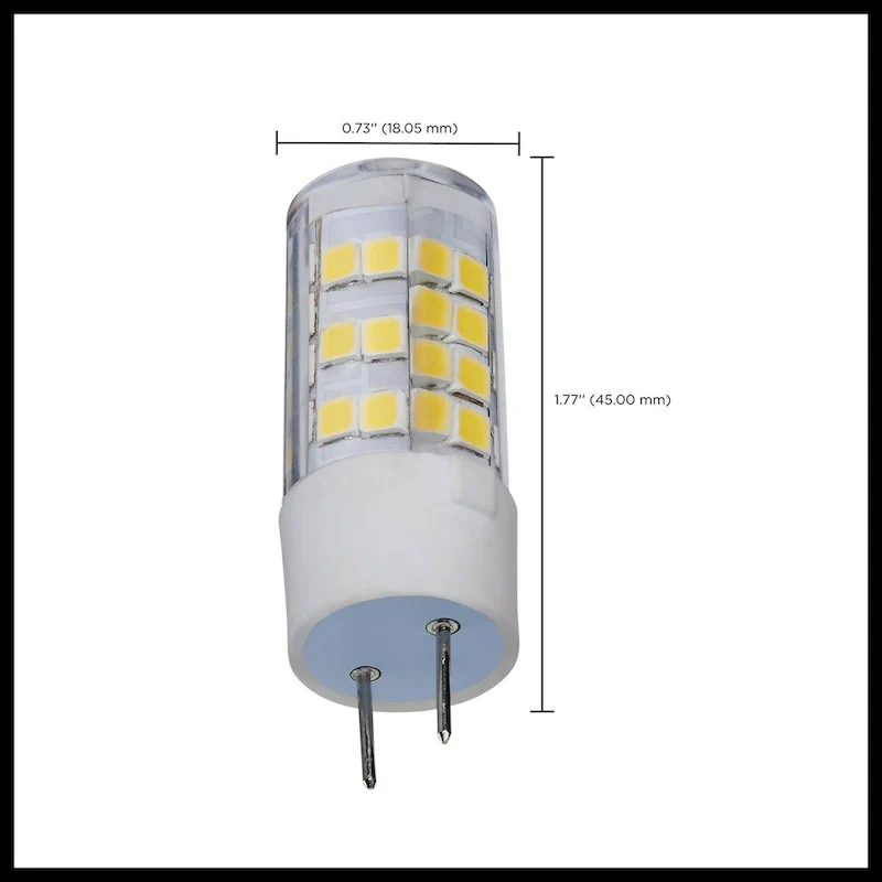 4.5 Watt T6 LED Clear Finish G8 Base 5000K 120 Volt