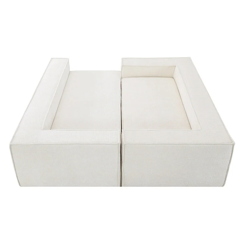 Modern L-Shaped Cloud Sofa Set, Modular Chenille Couch Set