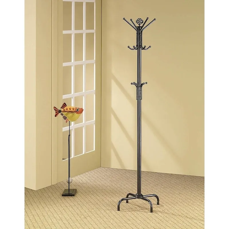 Porch & Den Merlin Black Metal Coat Rack
