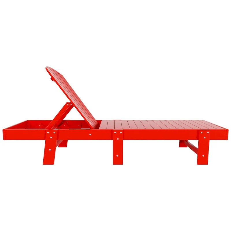 Polytrends Altura Armless Poly Eco-Friendly All Weather Reclining Chaise Lounge (Set of 2)