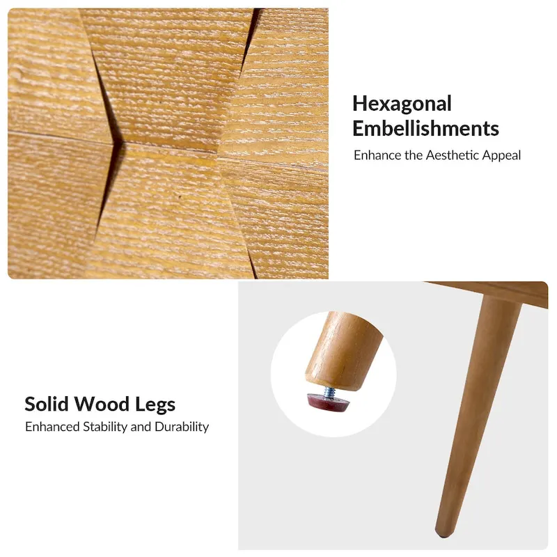 Julian Mid-century Modern End Table with Charging Station by