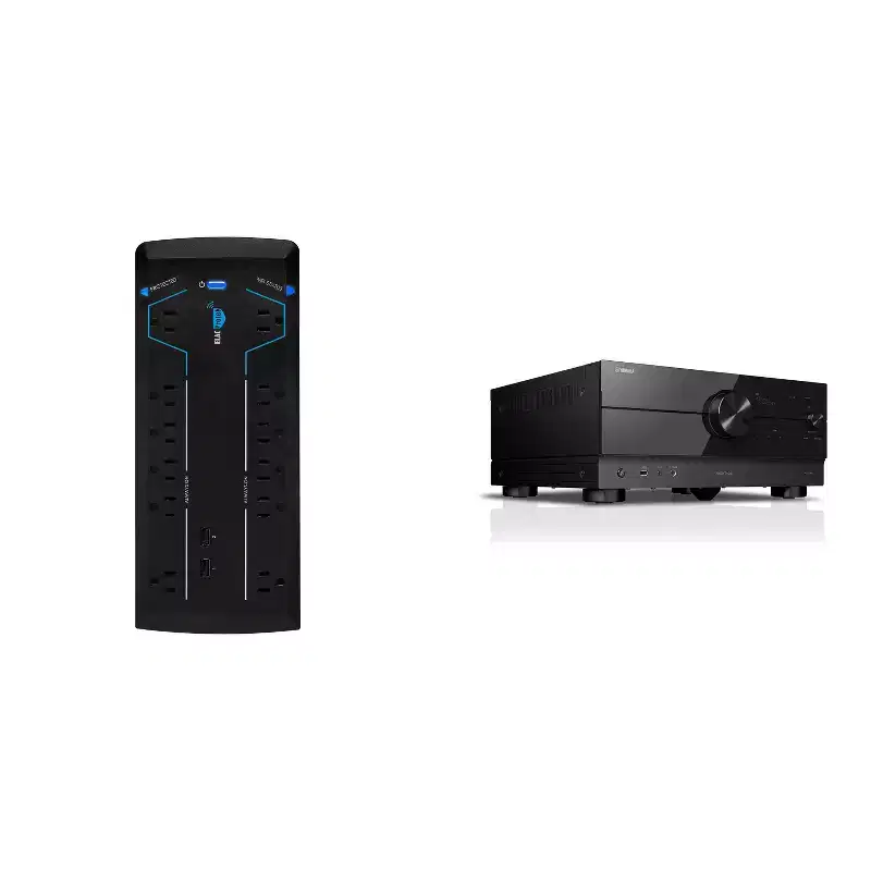 Yamaha Rx-A4abl 7.2 Channel Receiver 8K Hdmi And Pb-12W 12 Outlet Smart Surge Protector