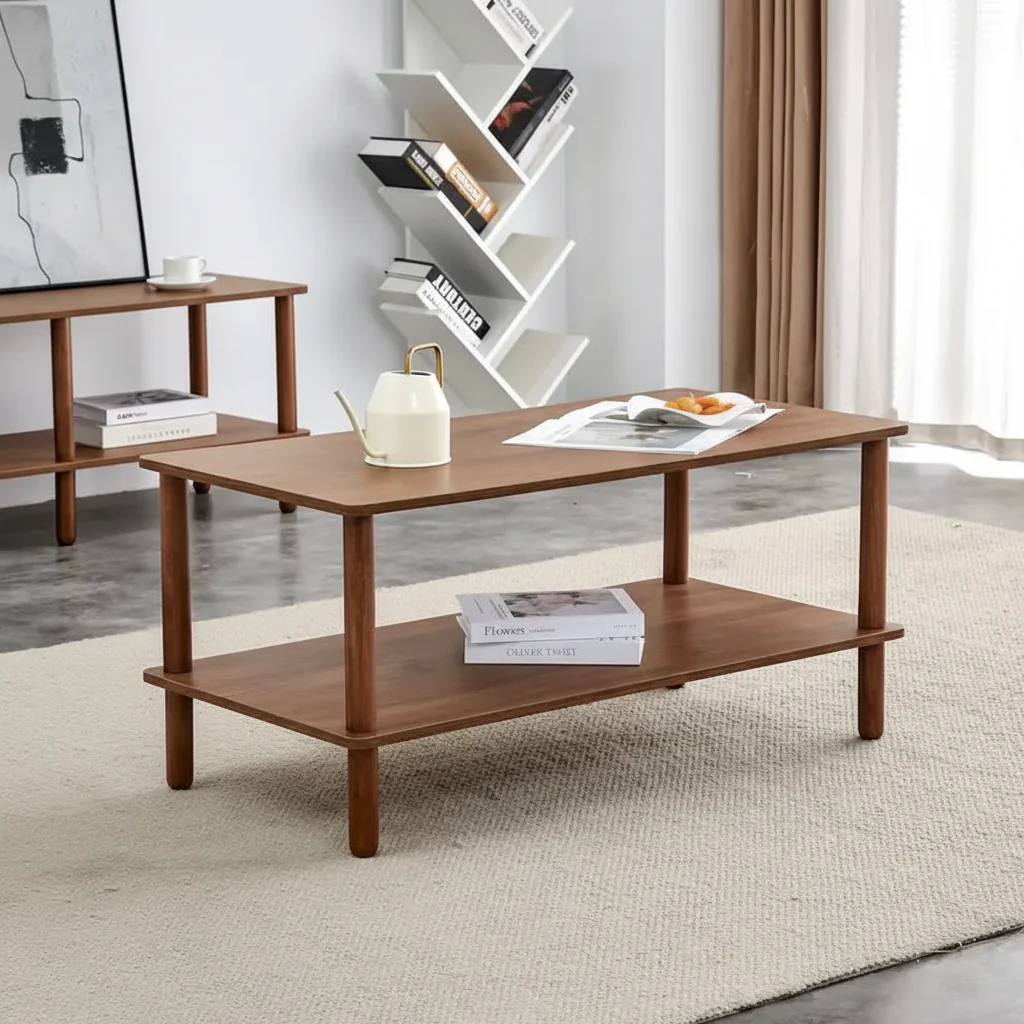 Living Room Rectangular 2-Tier Coffee Table