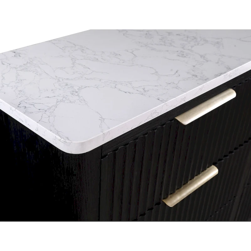 Shelby 4 Piece Black Panel Upholstered Bedroom Set